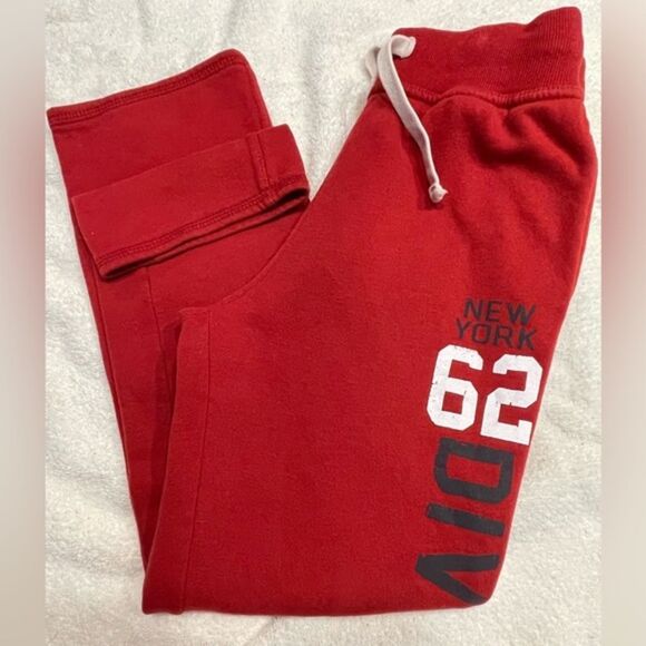 Medium 10/12 Urban Pipeline red fleece 2-pocket pull on athletic pants bottoms - Picture 1 of 12